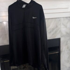 Nike Black Long Sleeve Top with White Logo